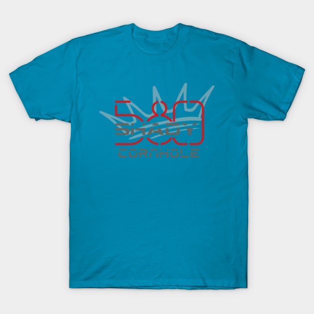 Shady 580 Crown Background T-Shirt by Shady 580 Cornhole 